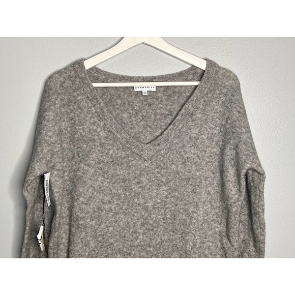 NWT Aritzia Community Dupont Long Sleeve Sweater Dress Heather Medium Gray Small - Picture 5 of 12